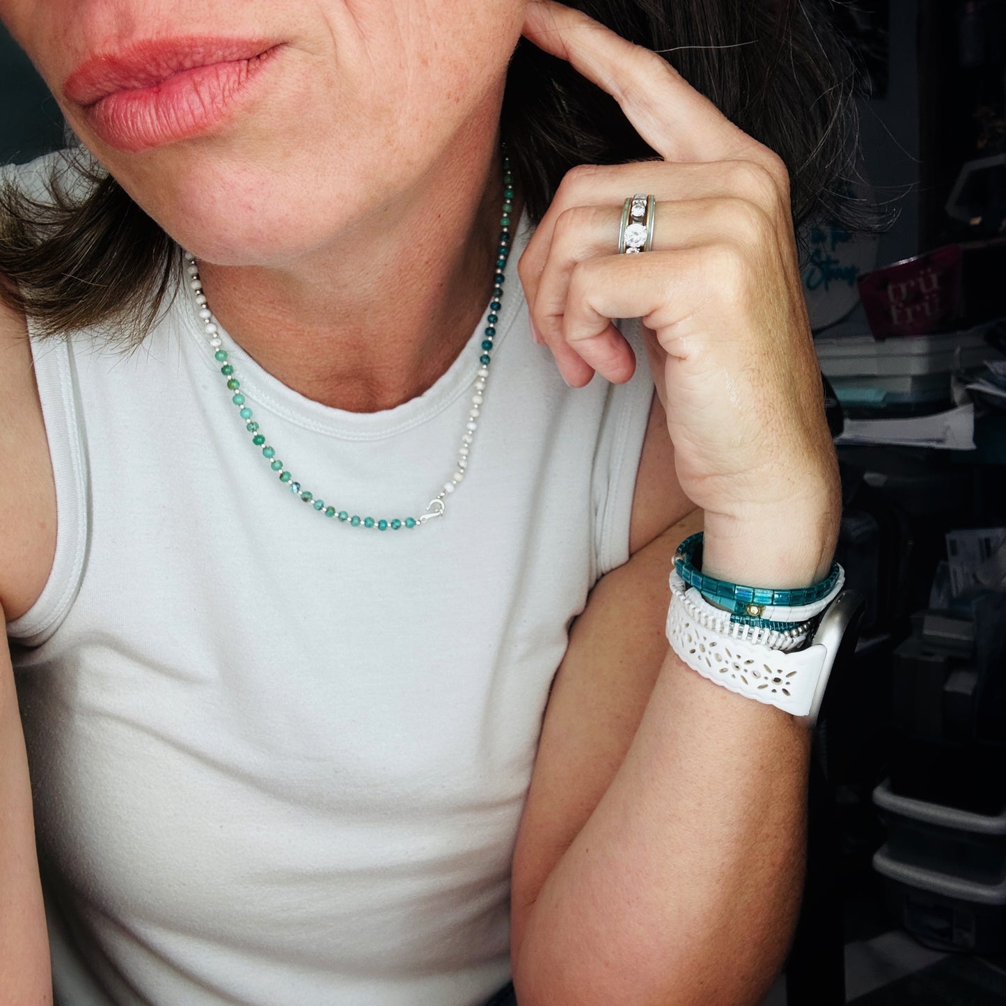 Mix It Up {turquoise & white buffalo} Necklace