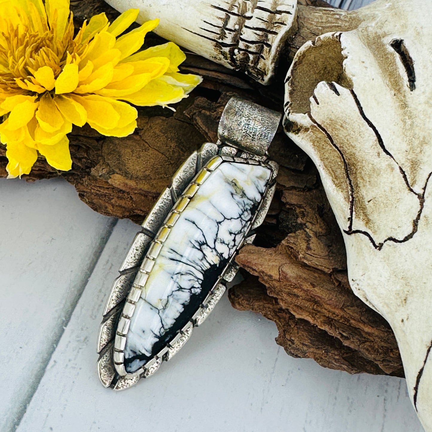 White Lightning {White Buffalo} Pendant