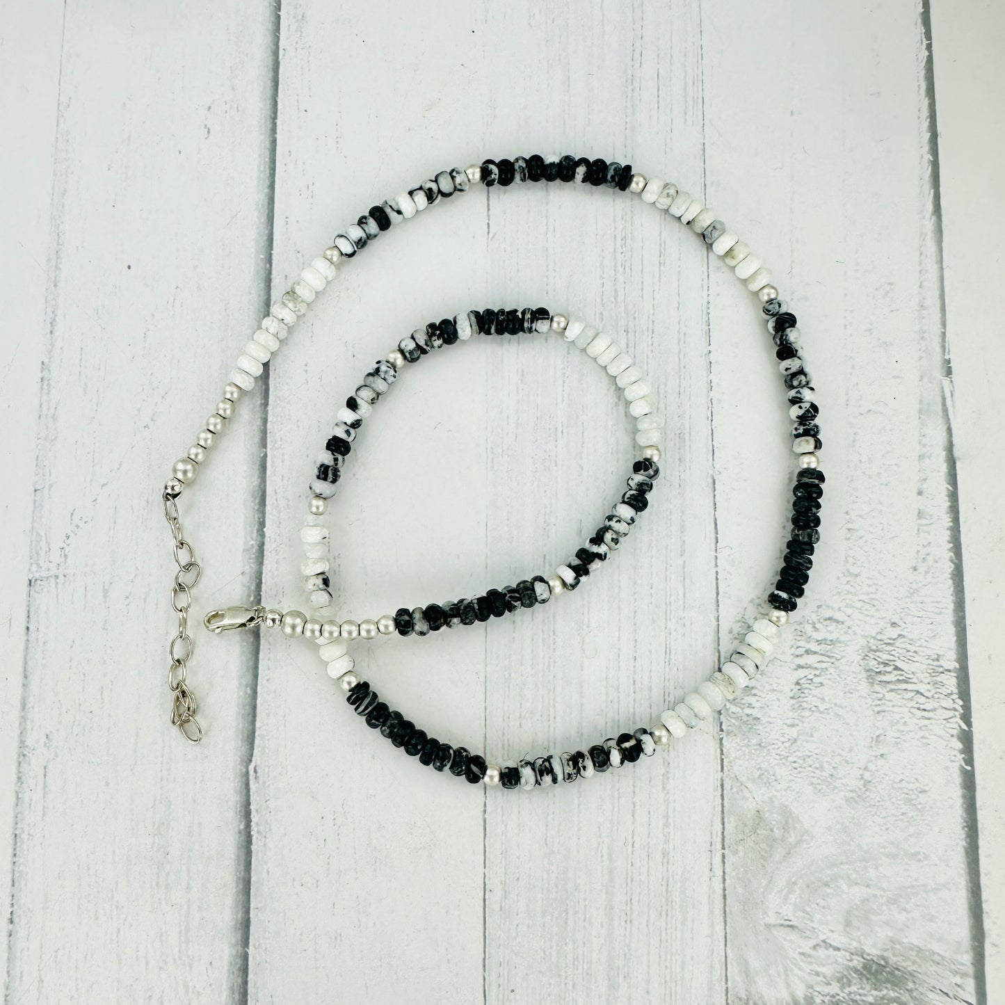 Black & White {White Buffalo} Beaded Necklace