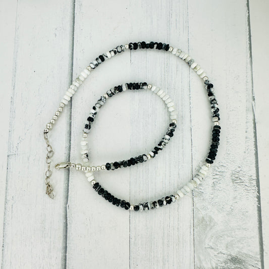 Black & White {White Buffalo} Beaded Necklace