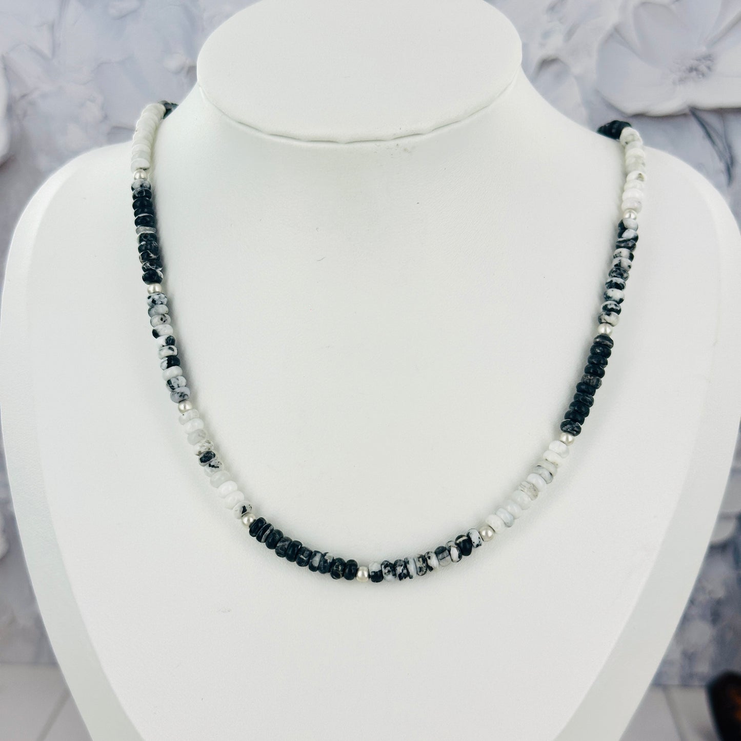 Black & White {White Buffalo} Beaded Necklace