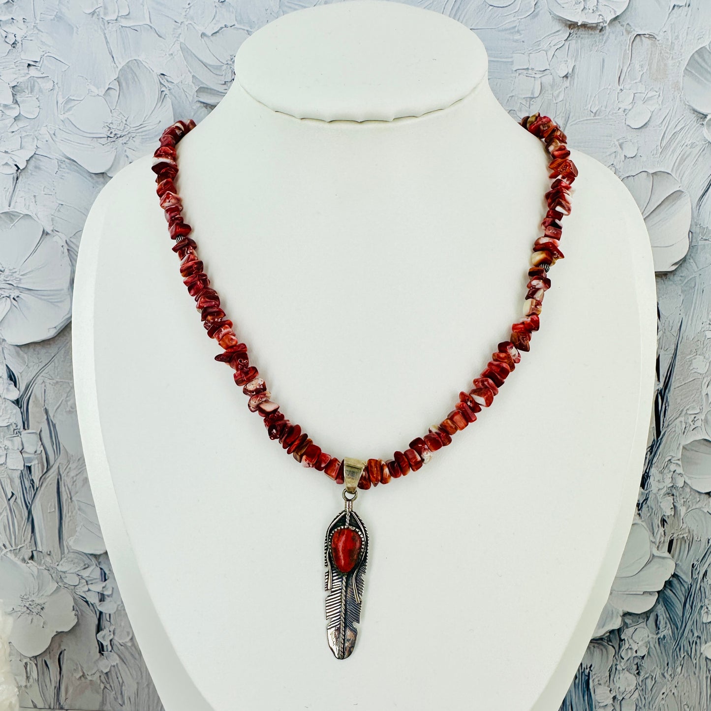 Desert Flame {Red Spiny Oyster} Necklace