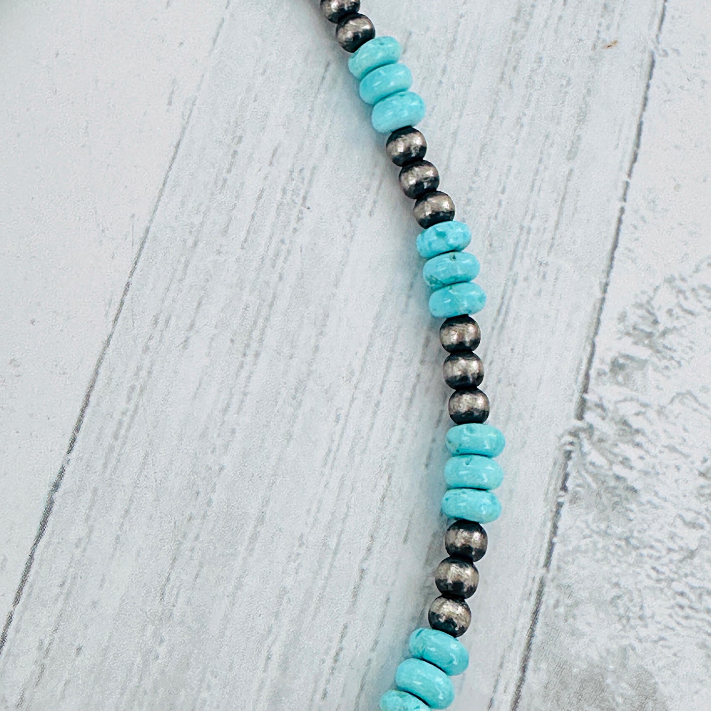 Blaze Necklace | Navajo Pearls & Turquoise Rondels