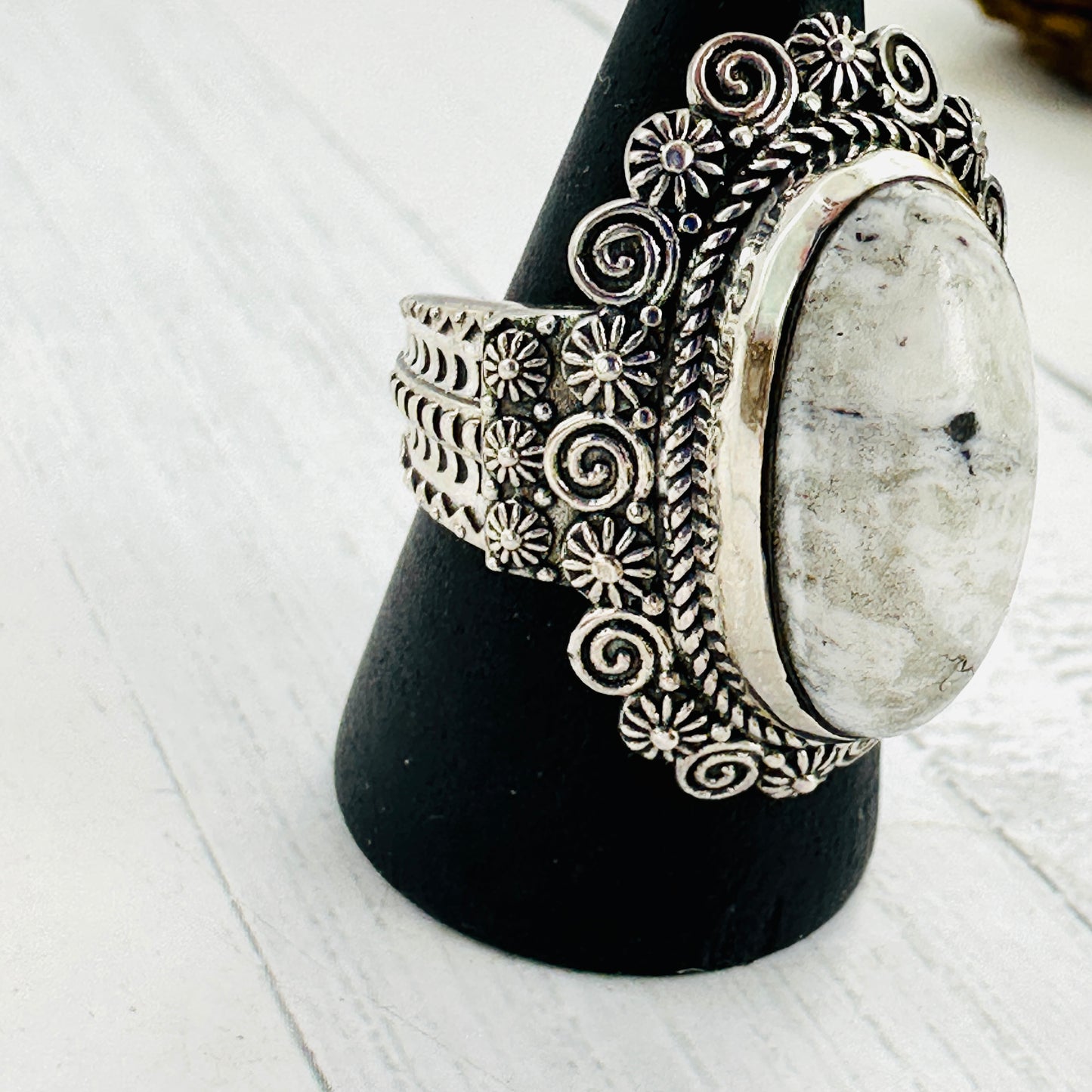Starlit {White Buffalo} Ring