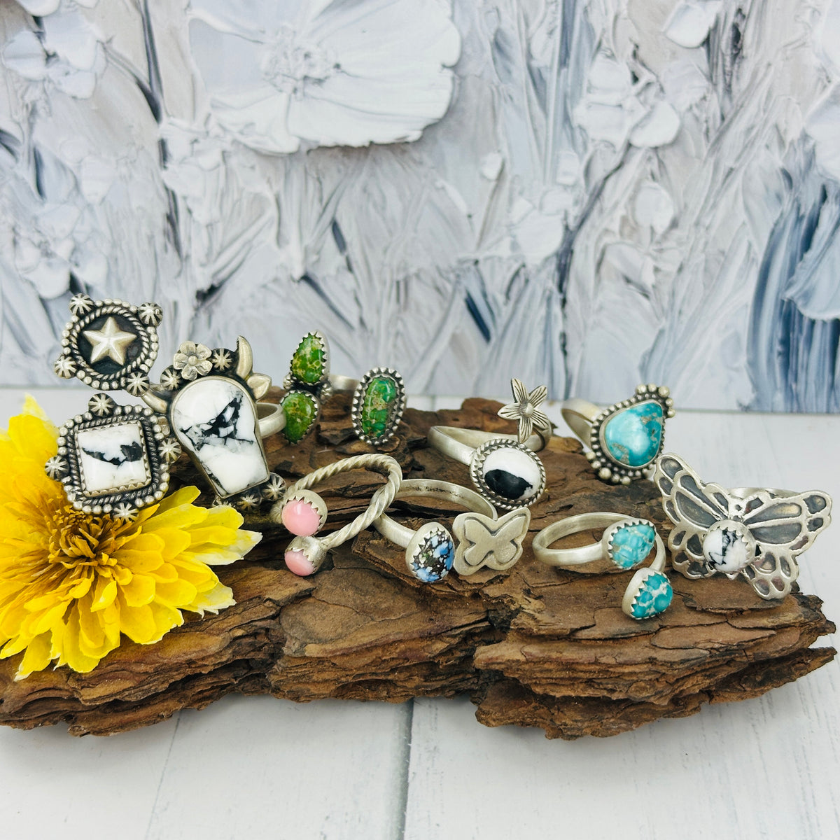 Wildflower and Wings {Adjustable} Rings
