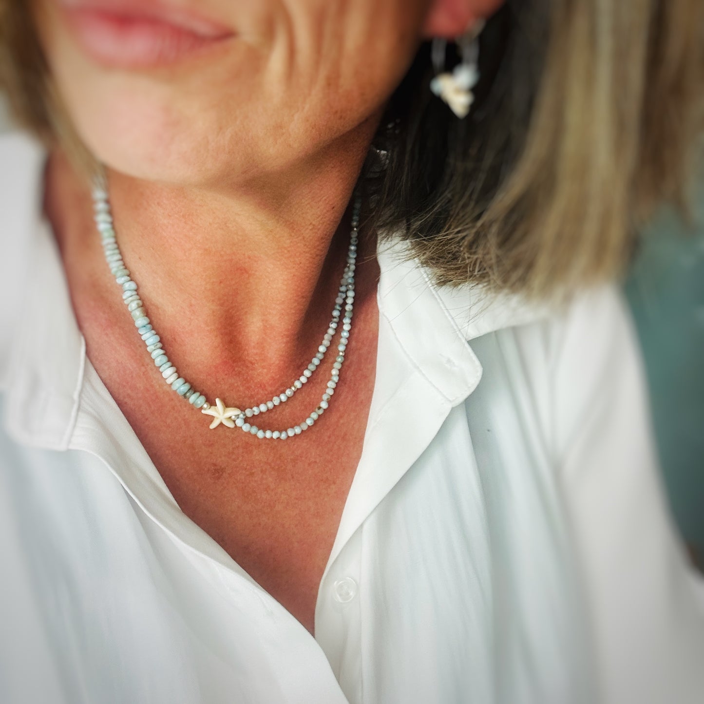 Larimar & the Starfish Necklace