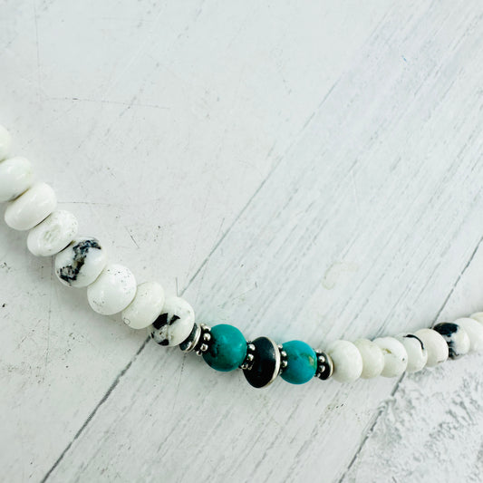 Alaska (white buffalo & turquoise) Necklace