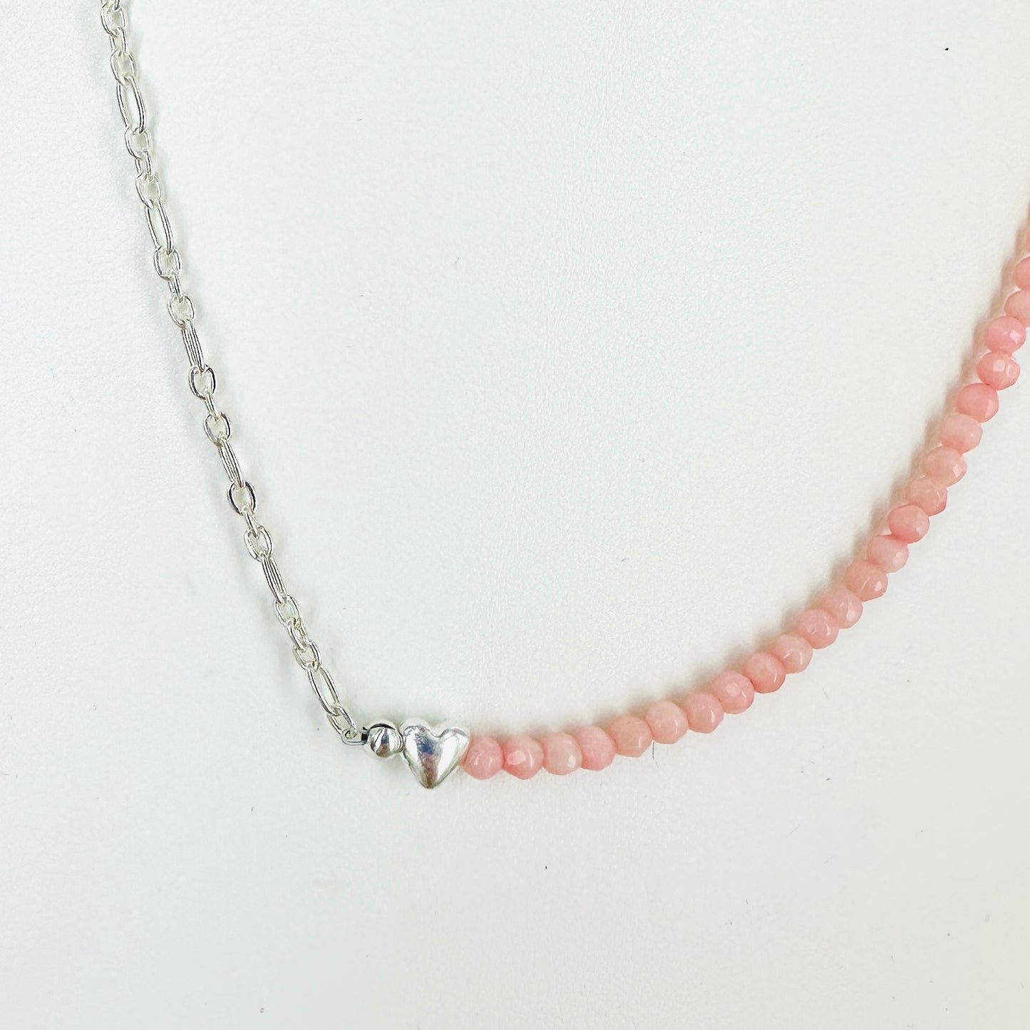 Heart On My Sleeve {pink coral} Necklace