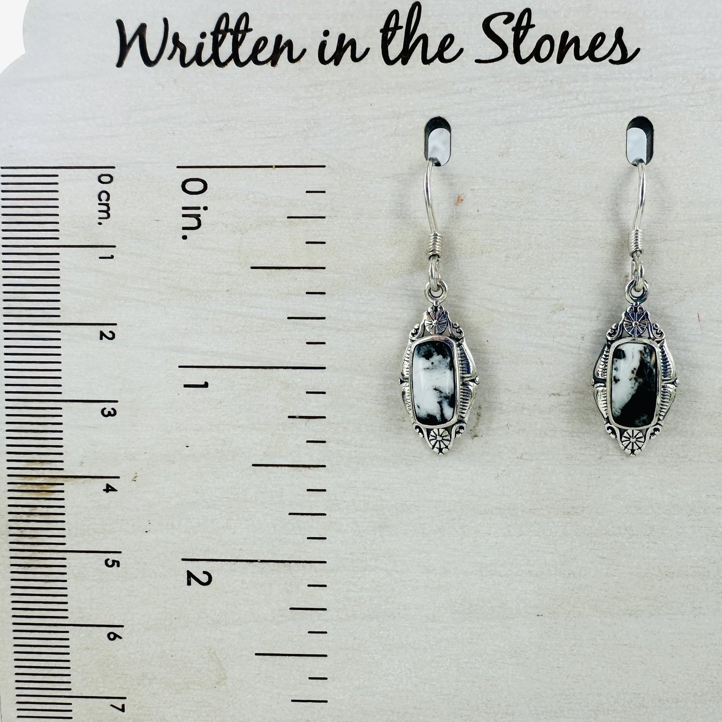 Midnight Lace {White Buffalo} Earrings