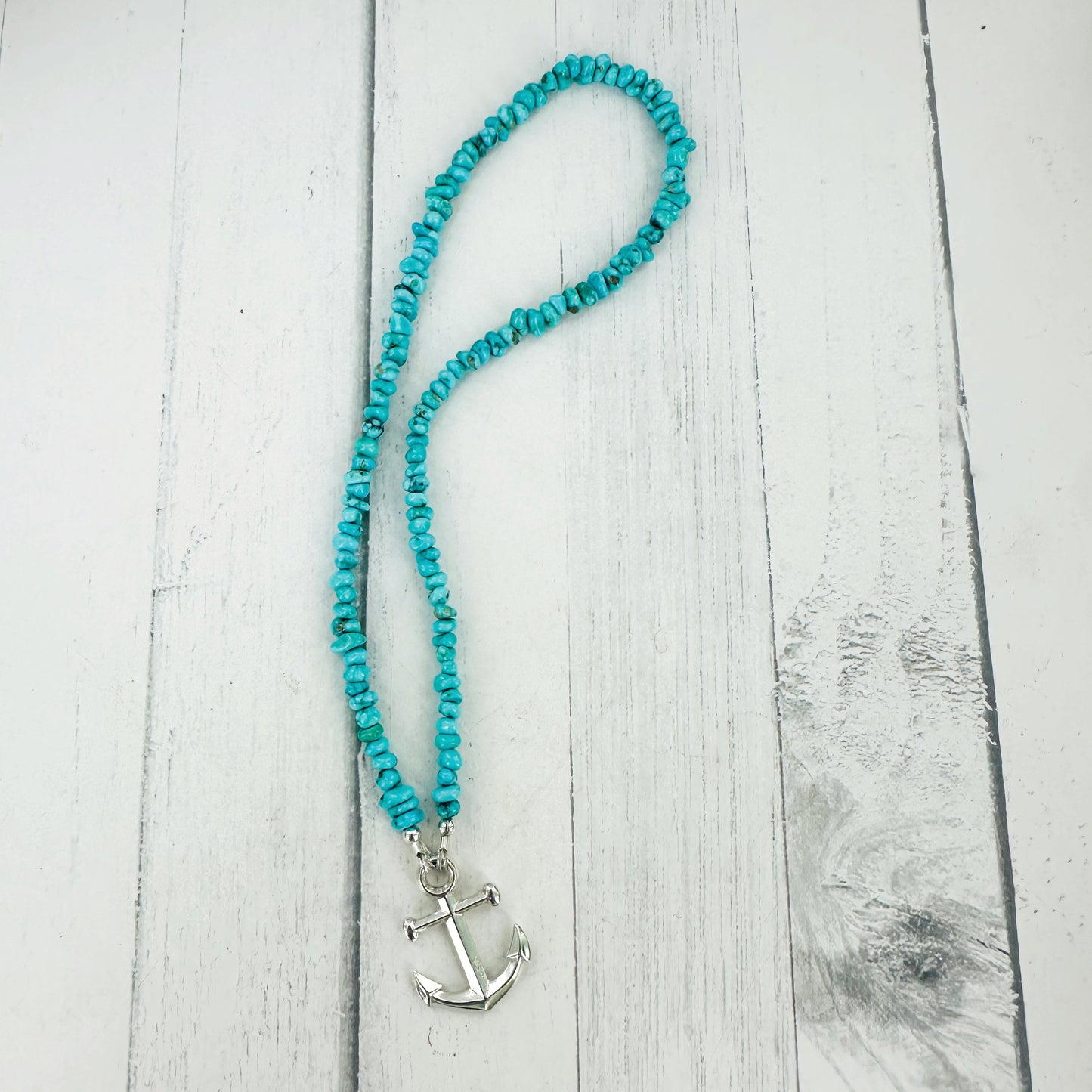 Anchors Away {White Water turquoise} Bracelet