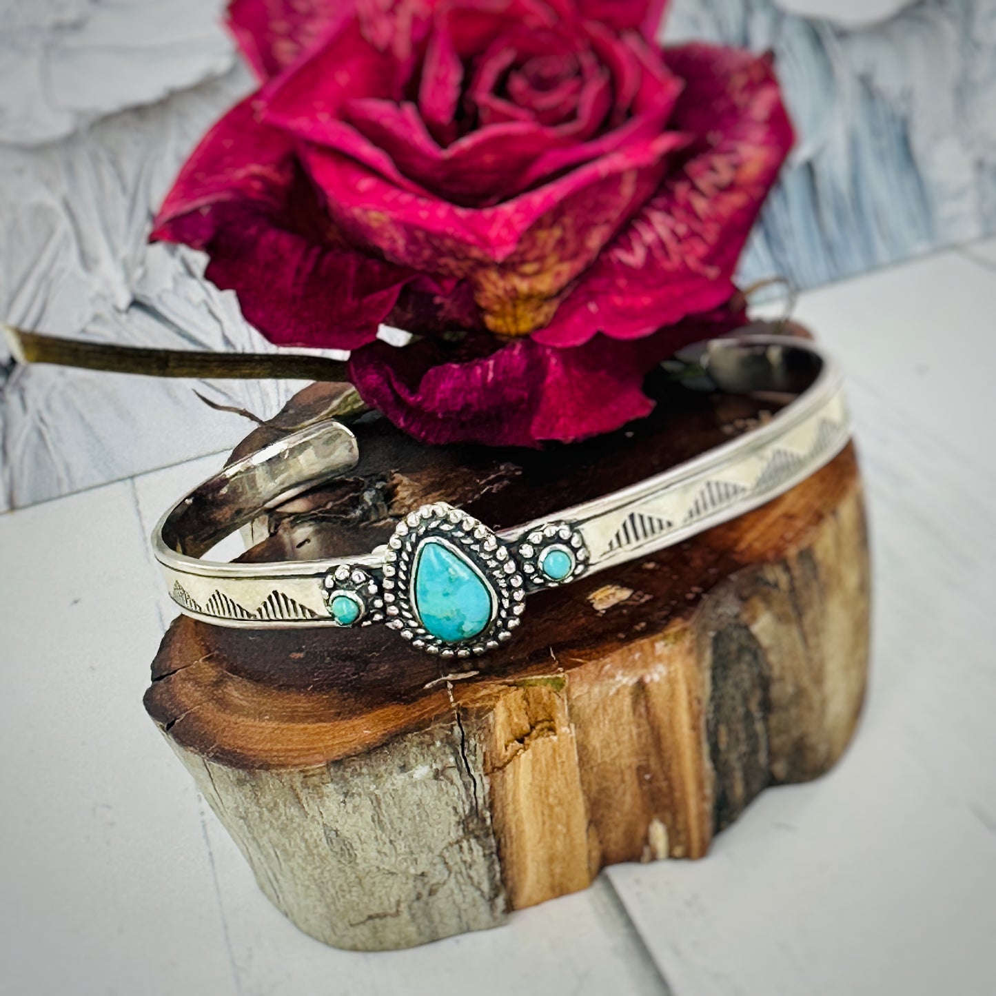 Mesa Canyon (Kingman turquoise) Cuff Bracelet