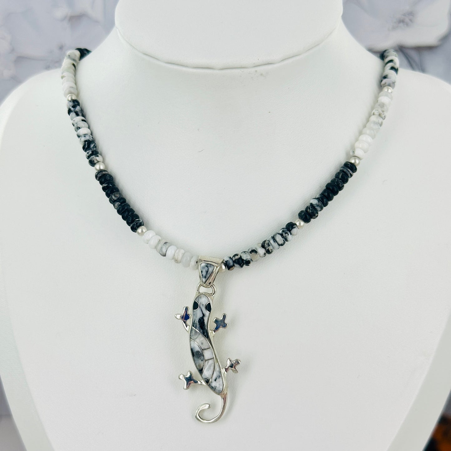 Gecko (White Buffalo) Pendant