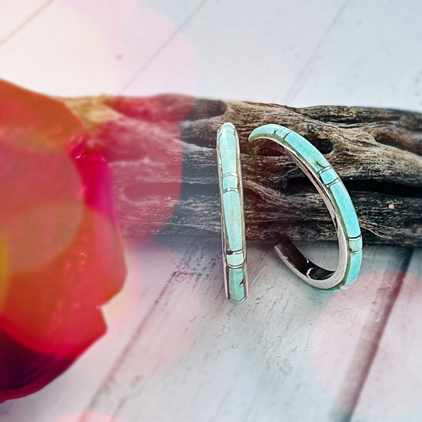 SMED {Iron Maiden turquoise} Hoops