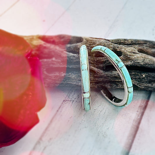 SMED {Iron Maiden turquoise} Hoops