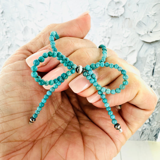 Itty Bitty {Hubei turquoise} Bow Necklace