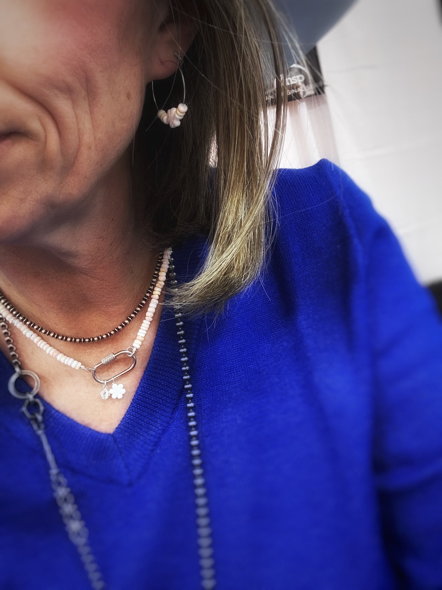 Pink Conch Charm Necklace