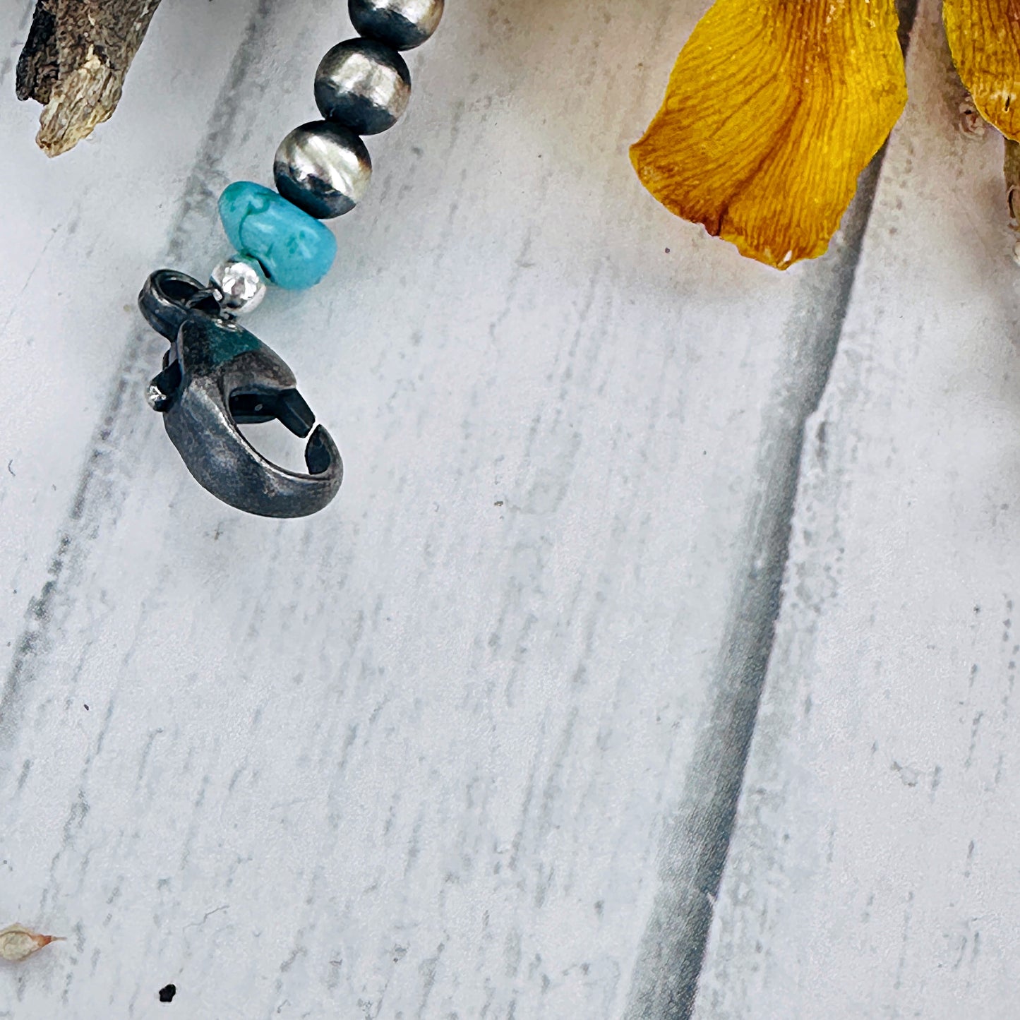 Quicksilver Necklace | Turquoise & Navajo Pearls