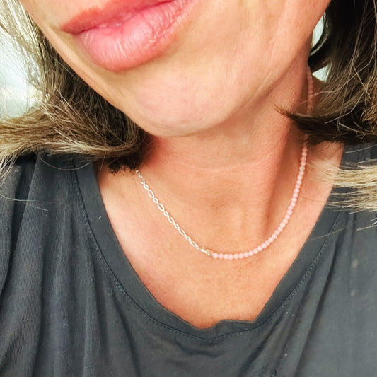 Heart On My Sleeve {pink coral} Necklace