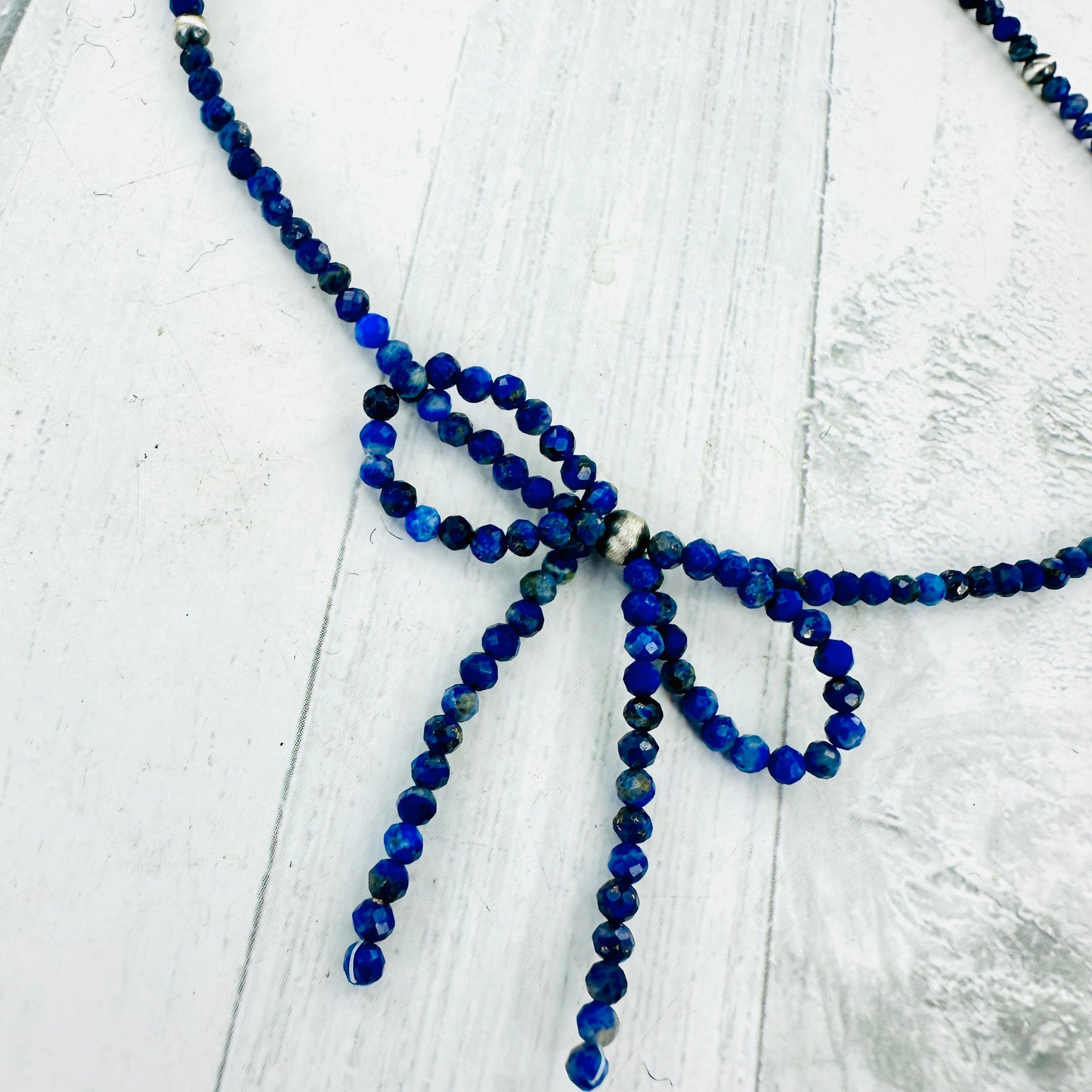 Lapis Lazuli Bow Necklace