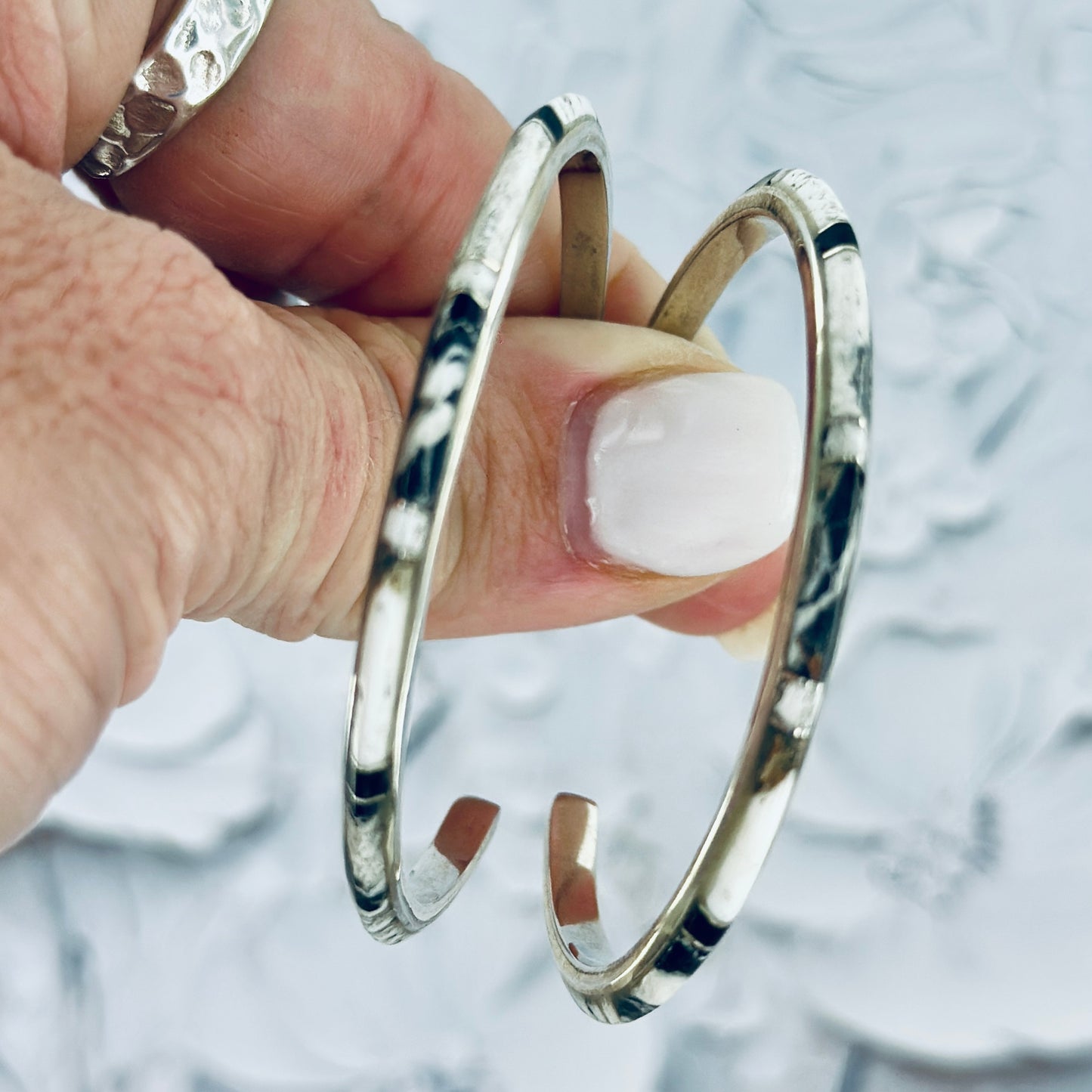 LARGE  {White Buffalo} Hoops