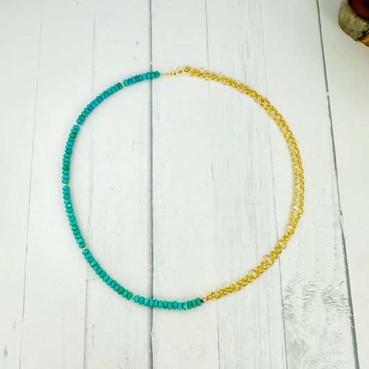 Double Dipped {Emerald Valley} Turquoise Necklace