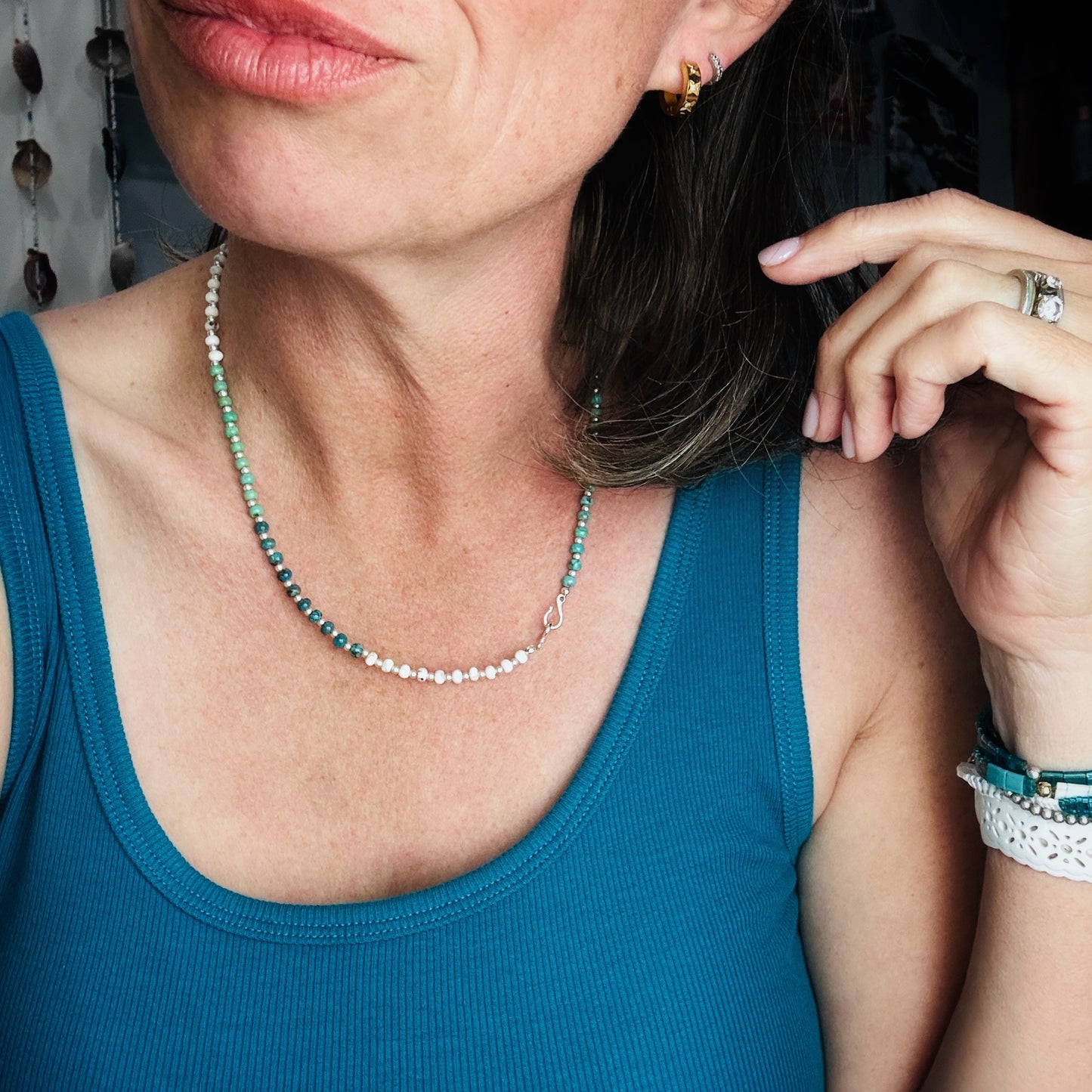 Mix It Up {turquoise & white buffalo} Necklace