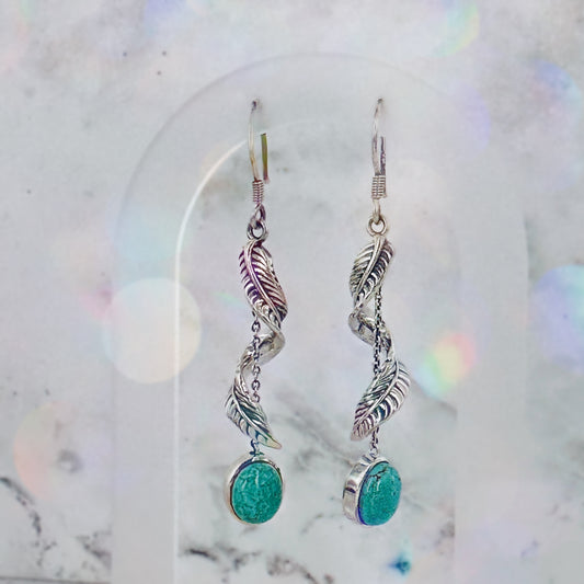 Twisted (Royston turquoise) Earrings