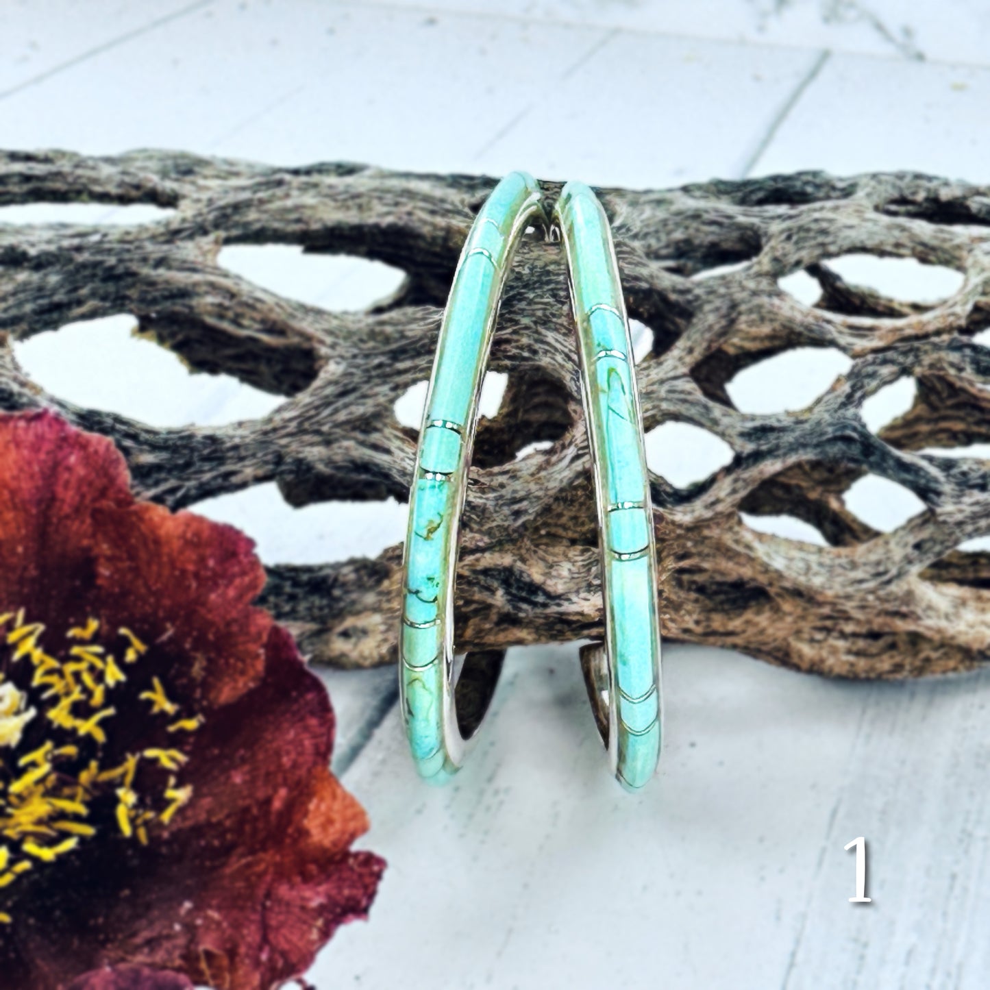 MELARGE {Blue Moon turquoise} Hoops