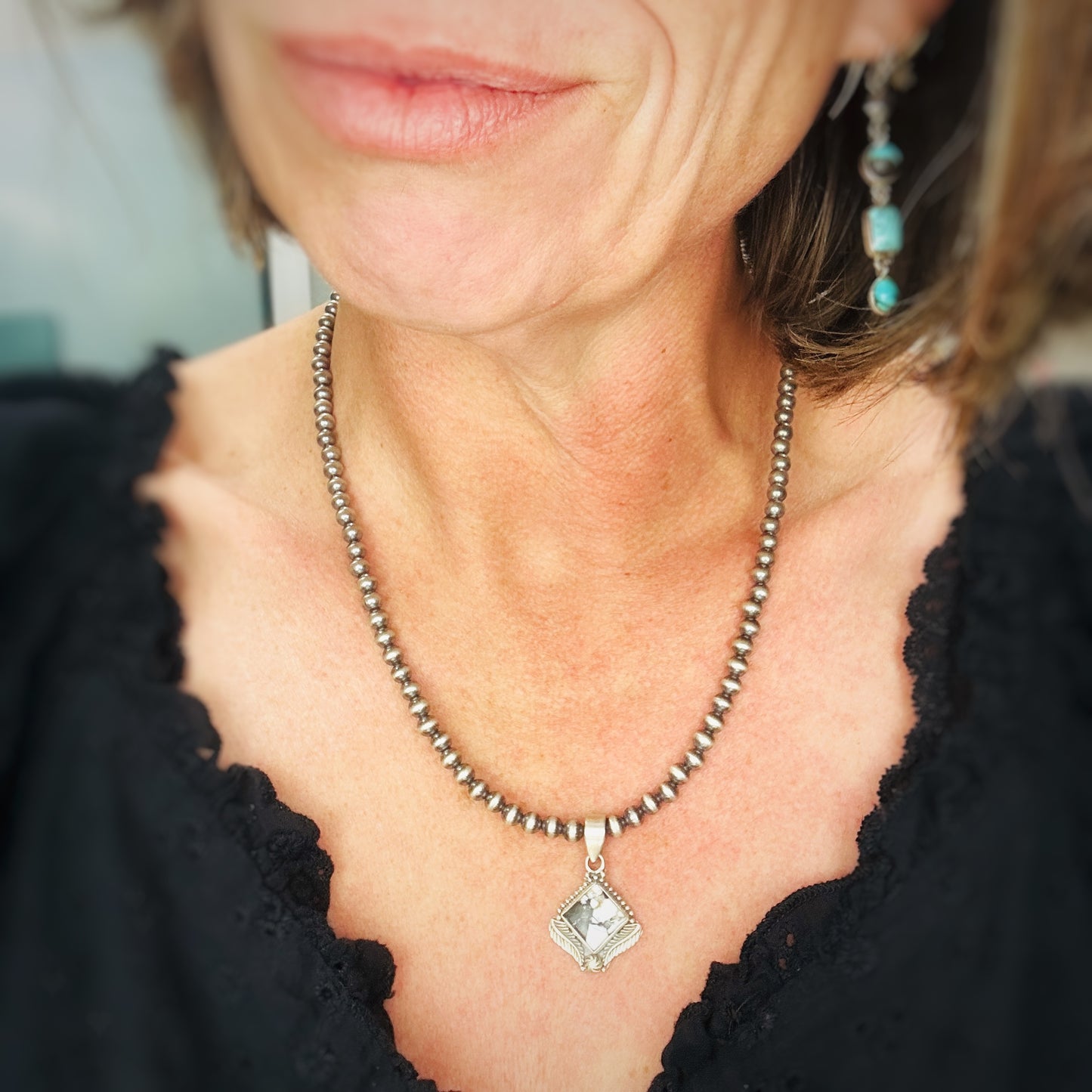 Silver Trail Pendants (turquoise)