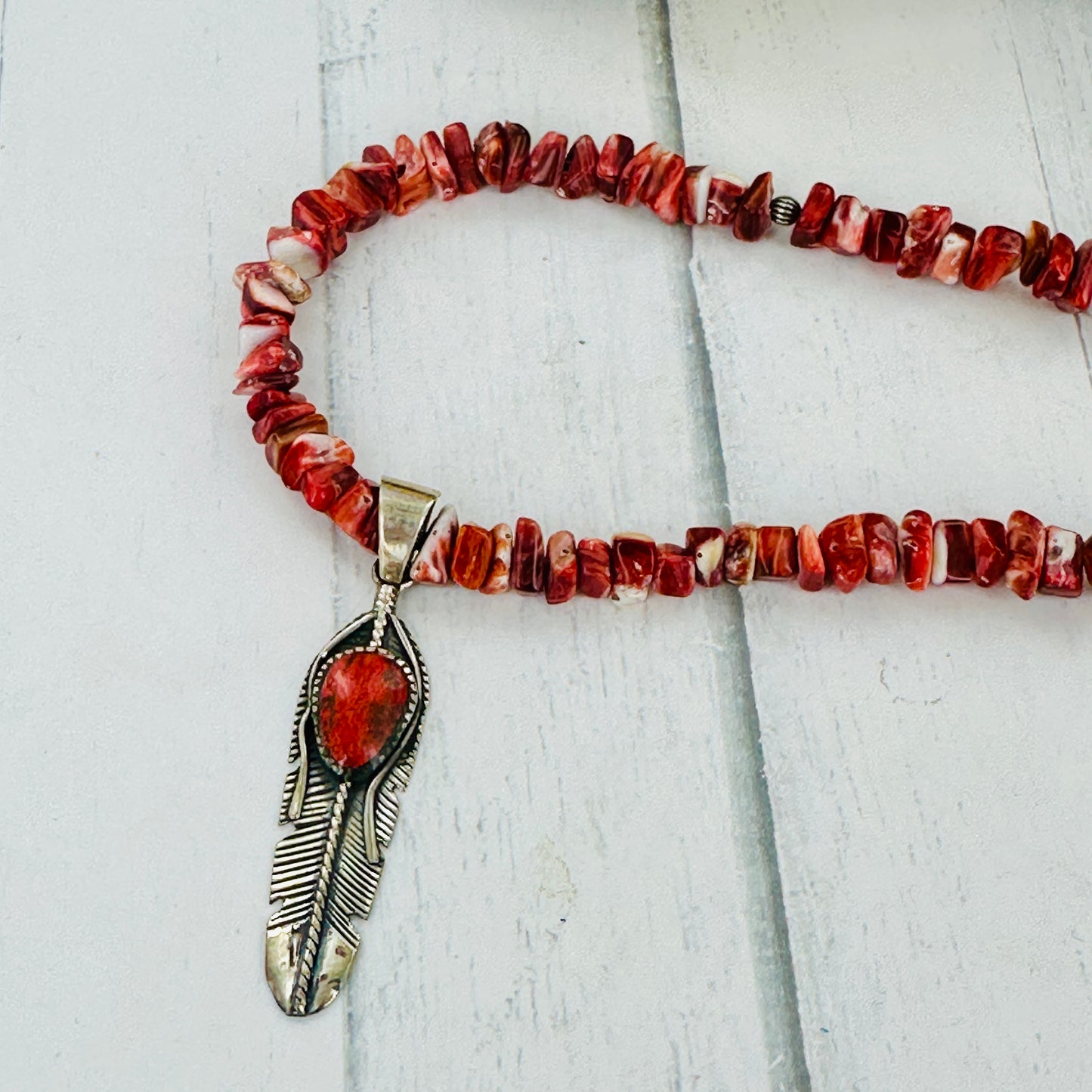Desert Flame {Red Spiny Oyster} Necklace