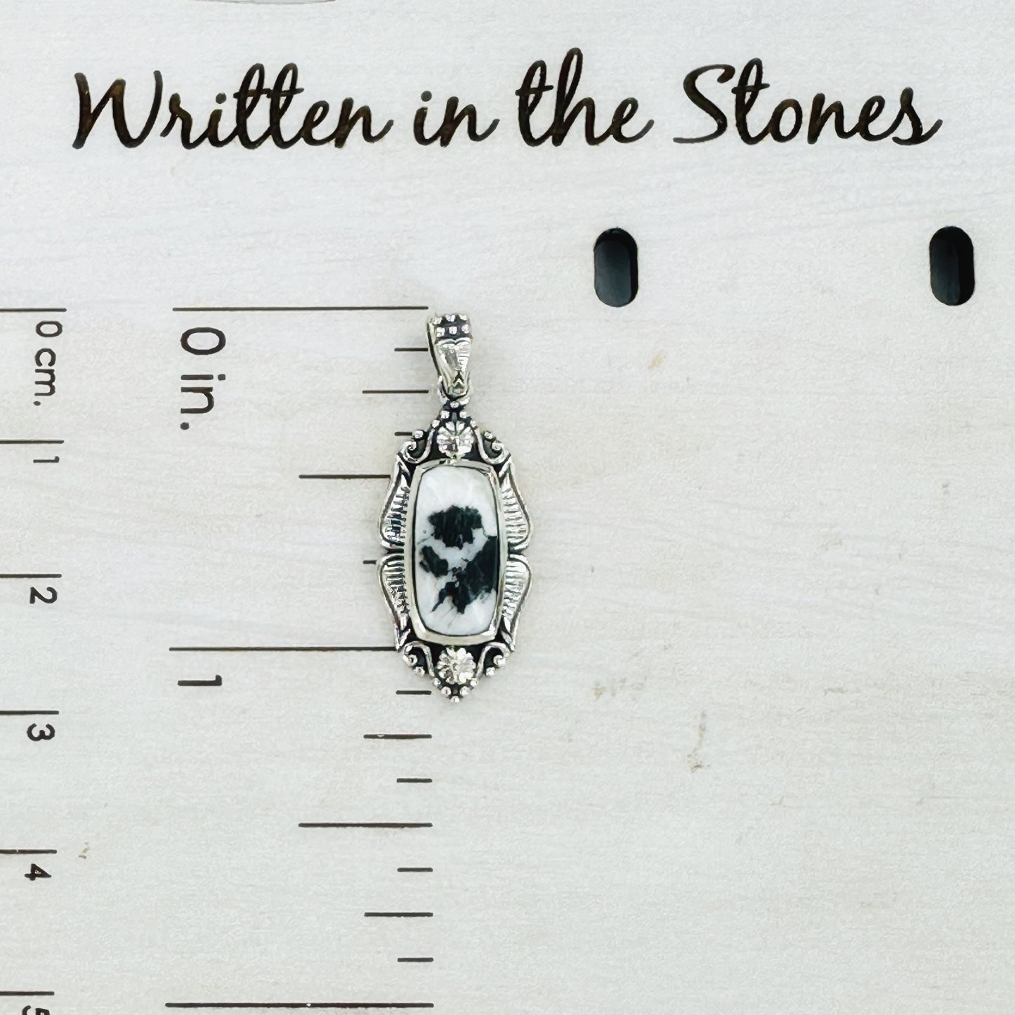 Midnight Lace {White Buffalo} Pendant