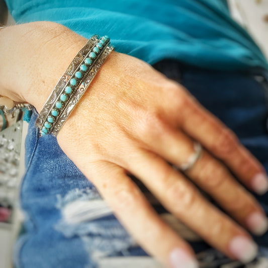 Skyline (Kingman turquoise) Cuff Bracelet