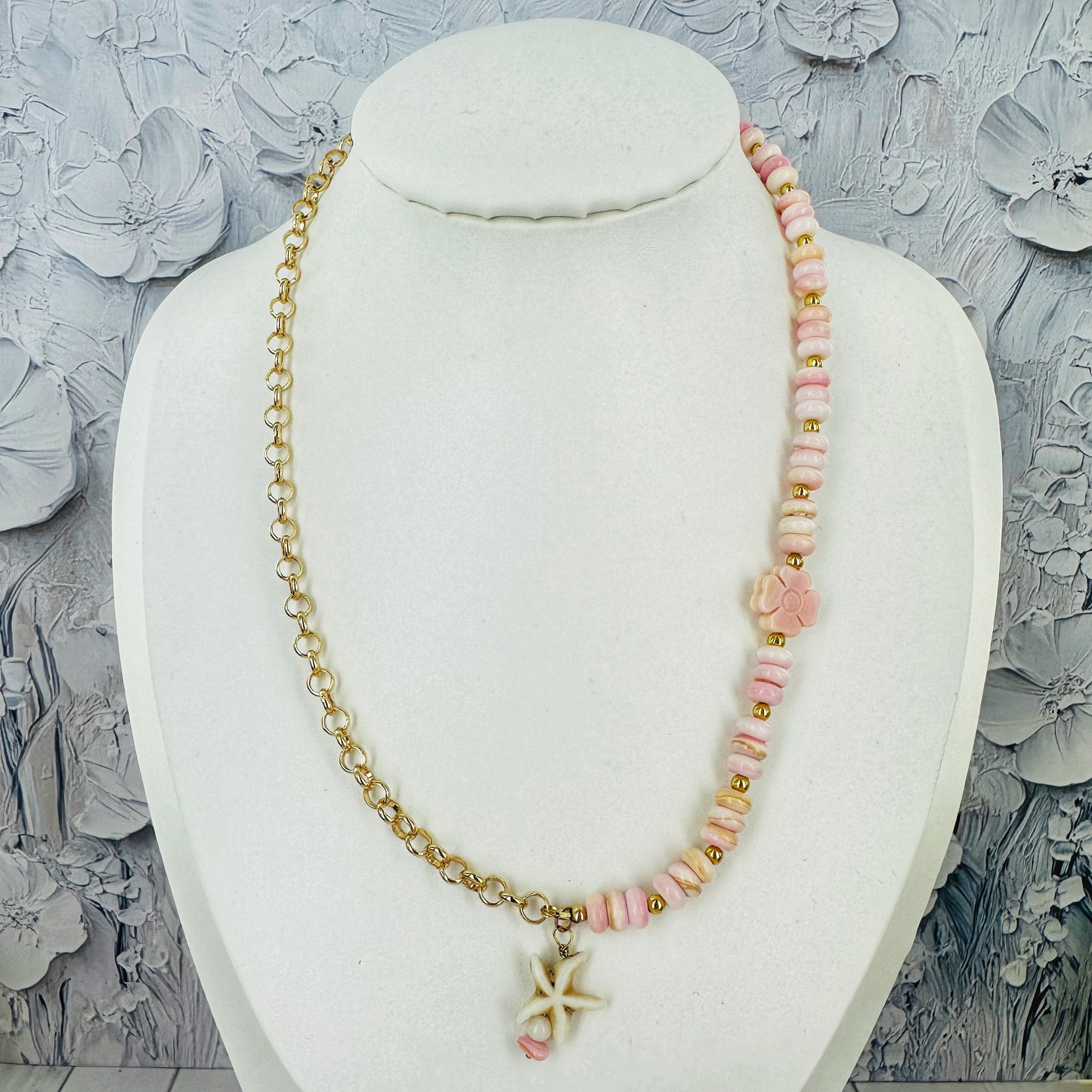 Starfish Kiss {Pink Conch} Necklace