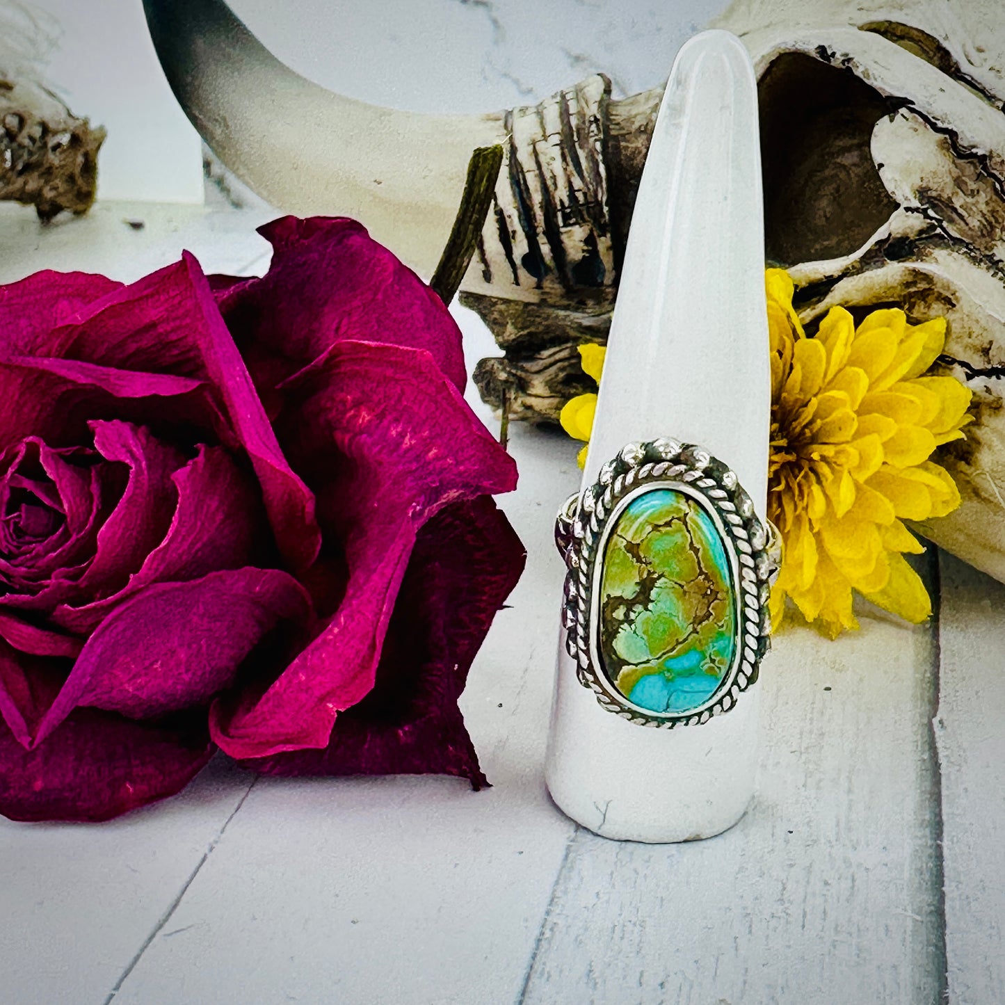 Ryder (Iron Maiden turquoise) Ring SIZE 8.5