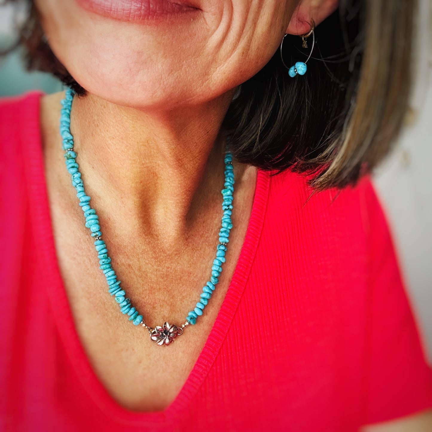 Turquoise Canyon {Sierra Nevada turquoise} Nugget Necklace Set