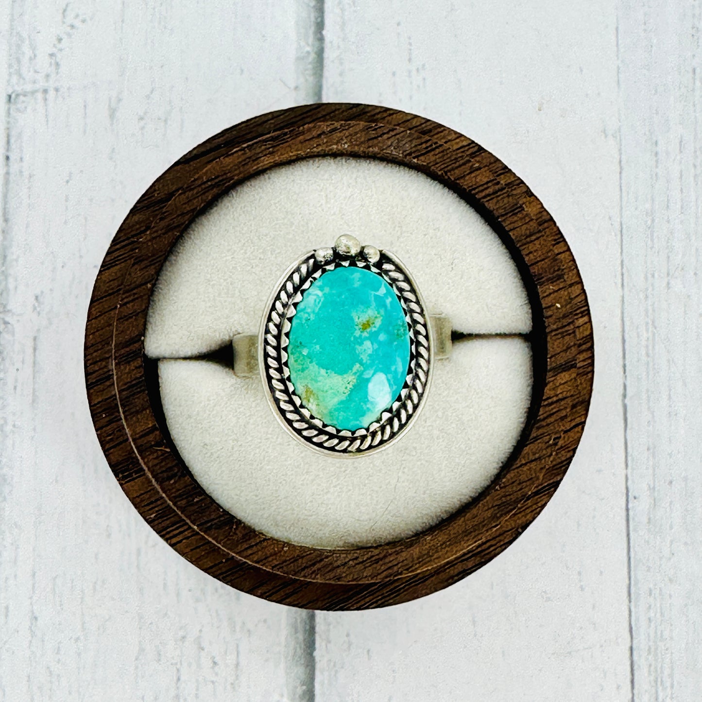 Lasso (kingman turquoise) Adjustable Ring
