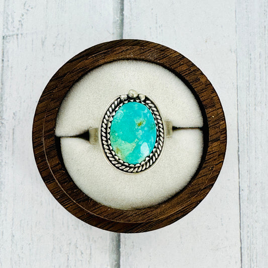 Lasso (kingman turquoise) Adjustable Ring