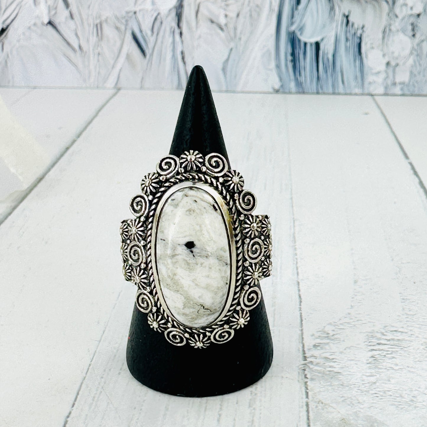Starlit {White Buffalo} Ring