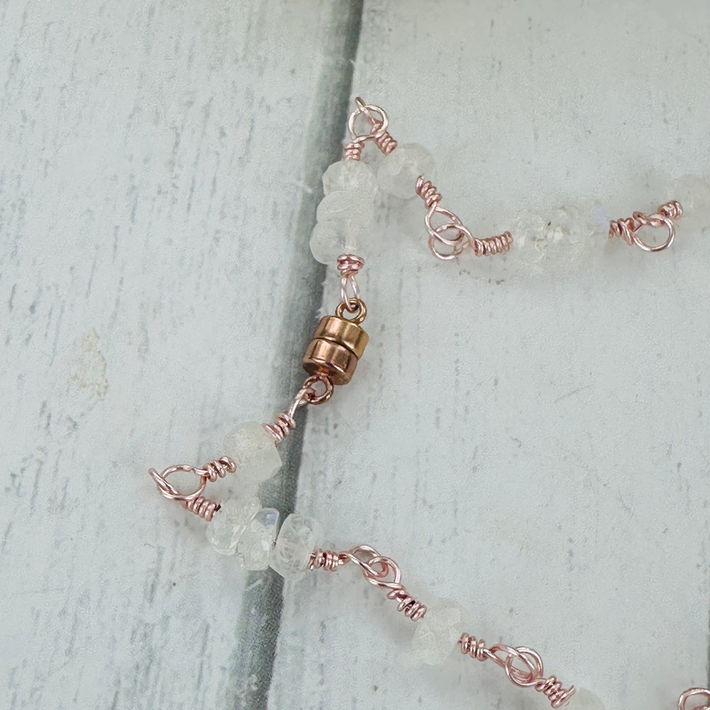 Ghost Flower {Moonstone} Necklace