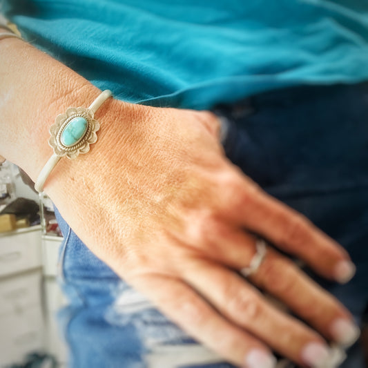 Open Sky (Number 8 Turquoise) Cuff Bracelet