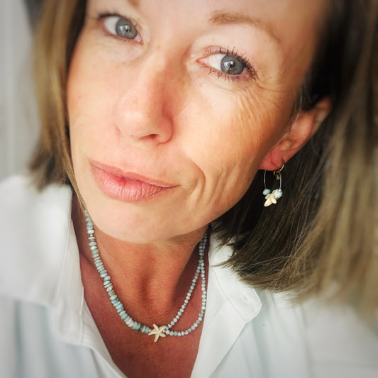 Larimar & the Starfish Necklace