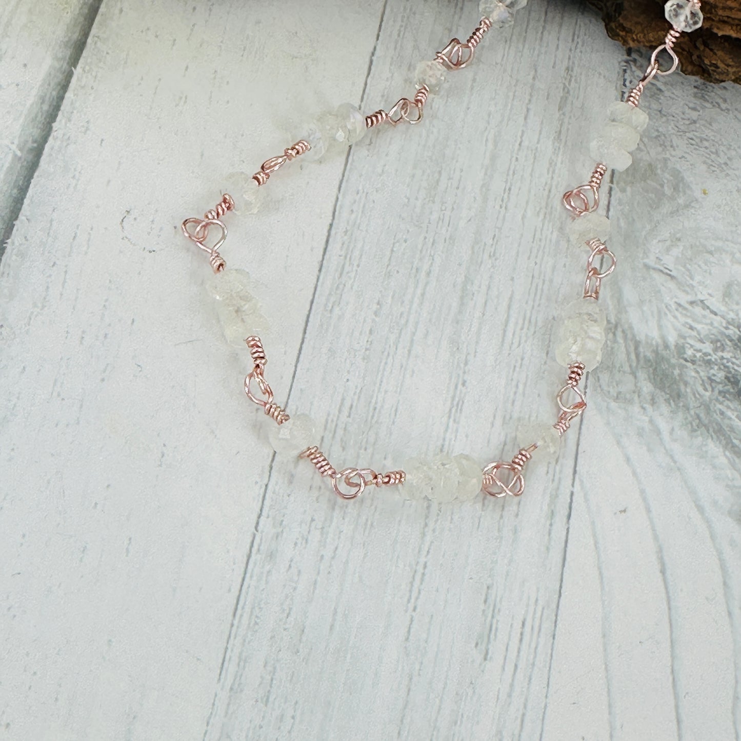 Ghost Flower {Moonstone} Necklace
