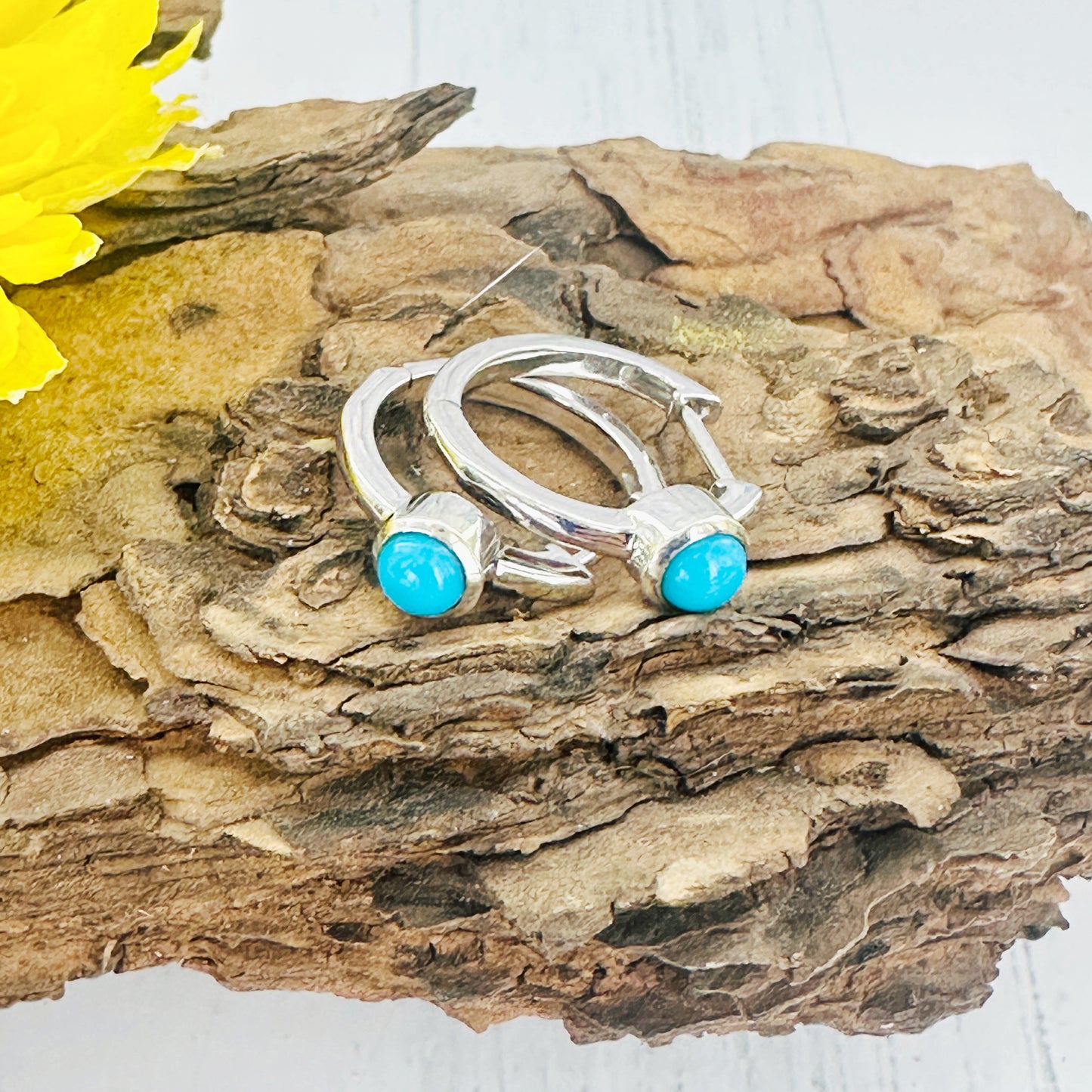 Sleeping Beauty Hoop Earrings