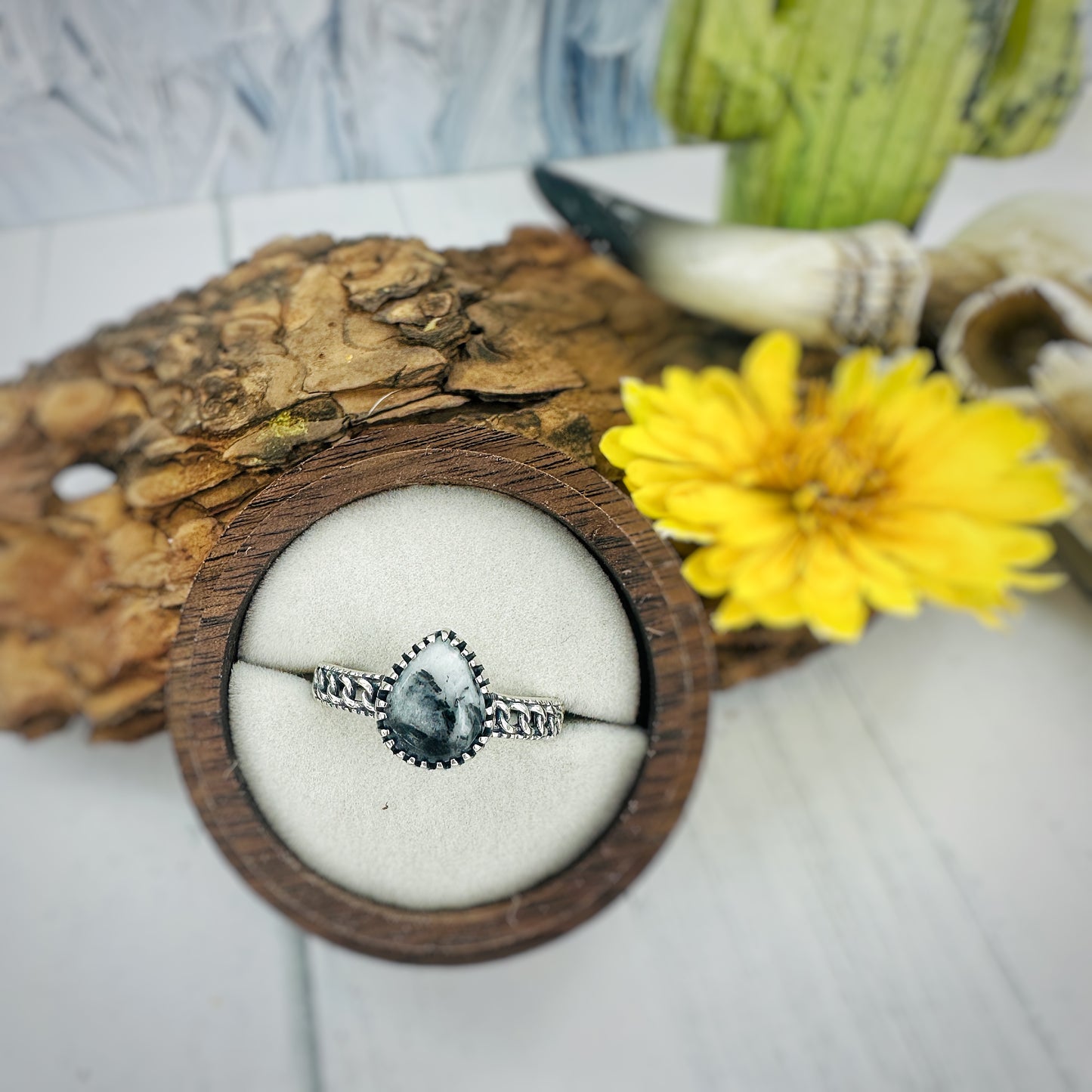 Storm Canyon {White Buffalo} Ring