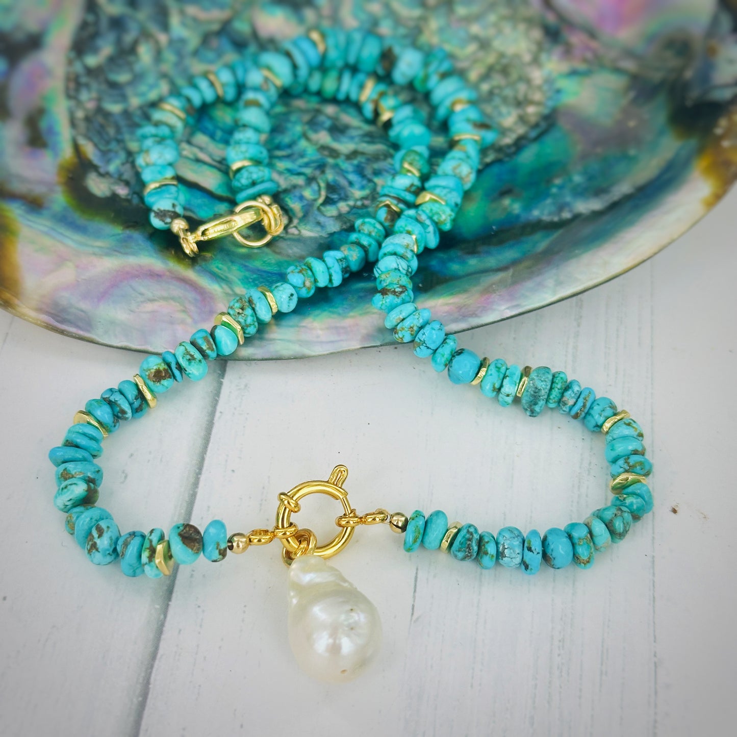 Turquoise Pearl Reverie Necklace