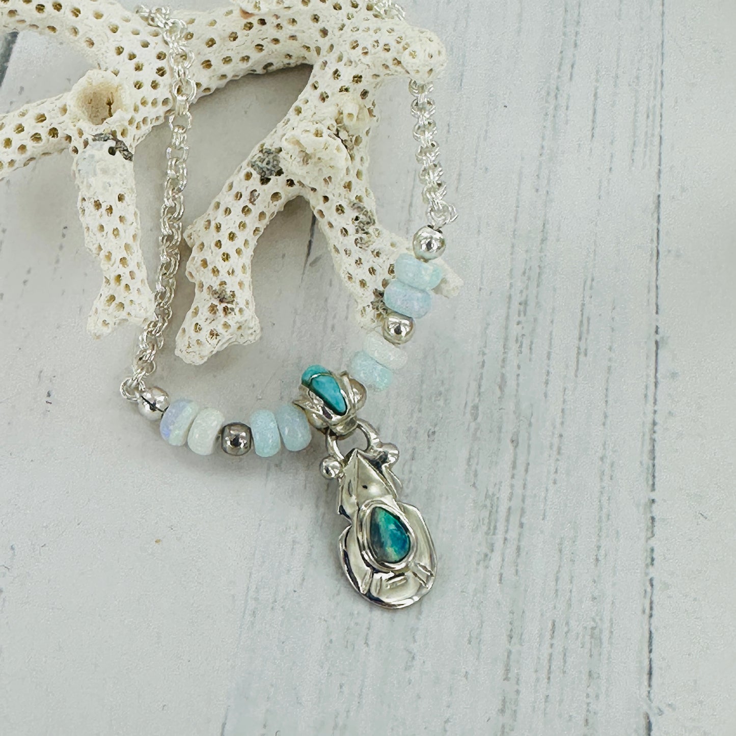 Siren’s Whisper {Opal & Turquoise} Necklace