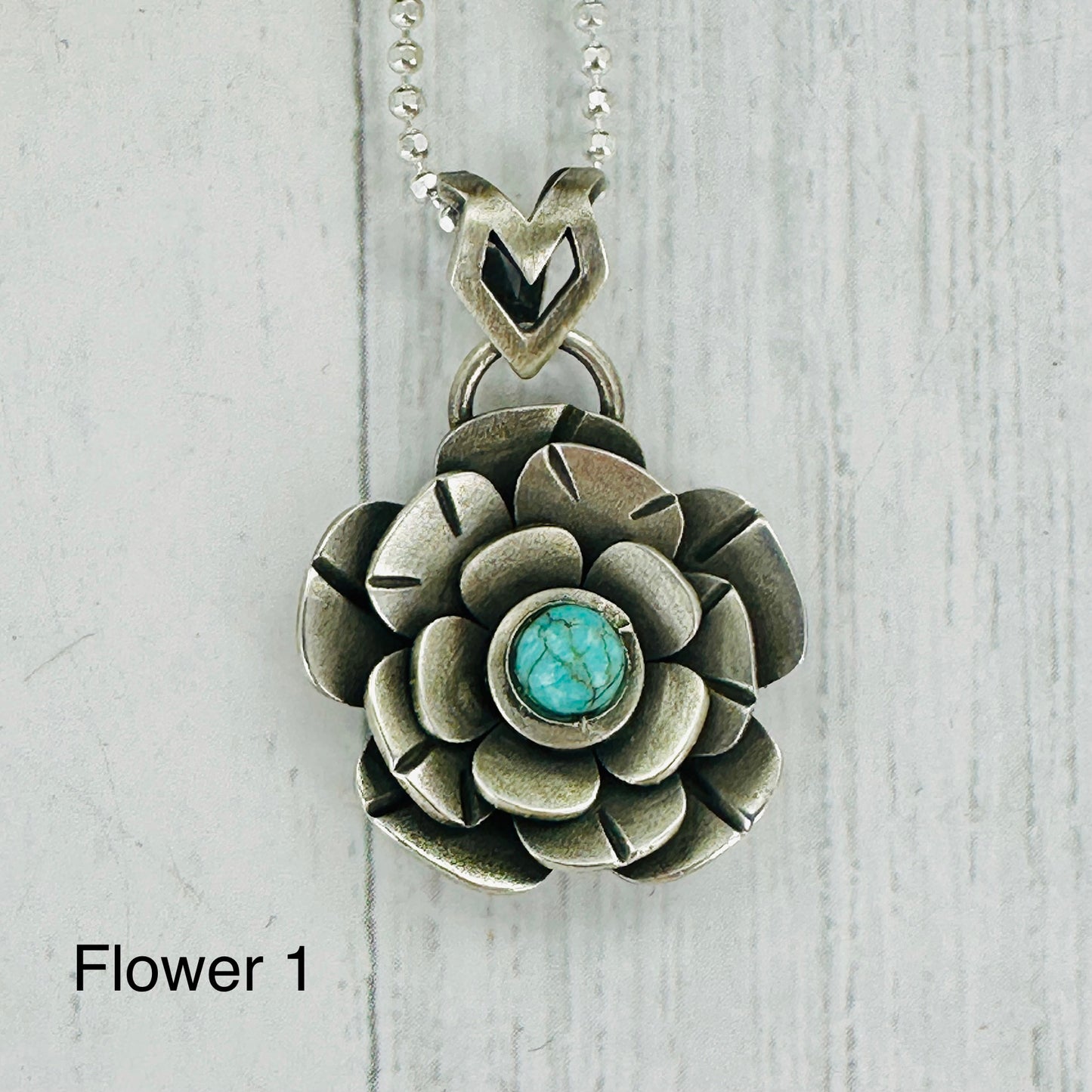 Moon Flower {Blue Moon turquoise} Necklace