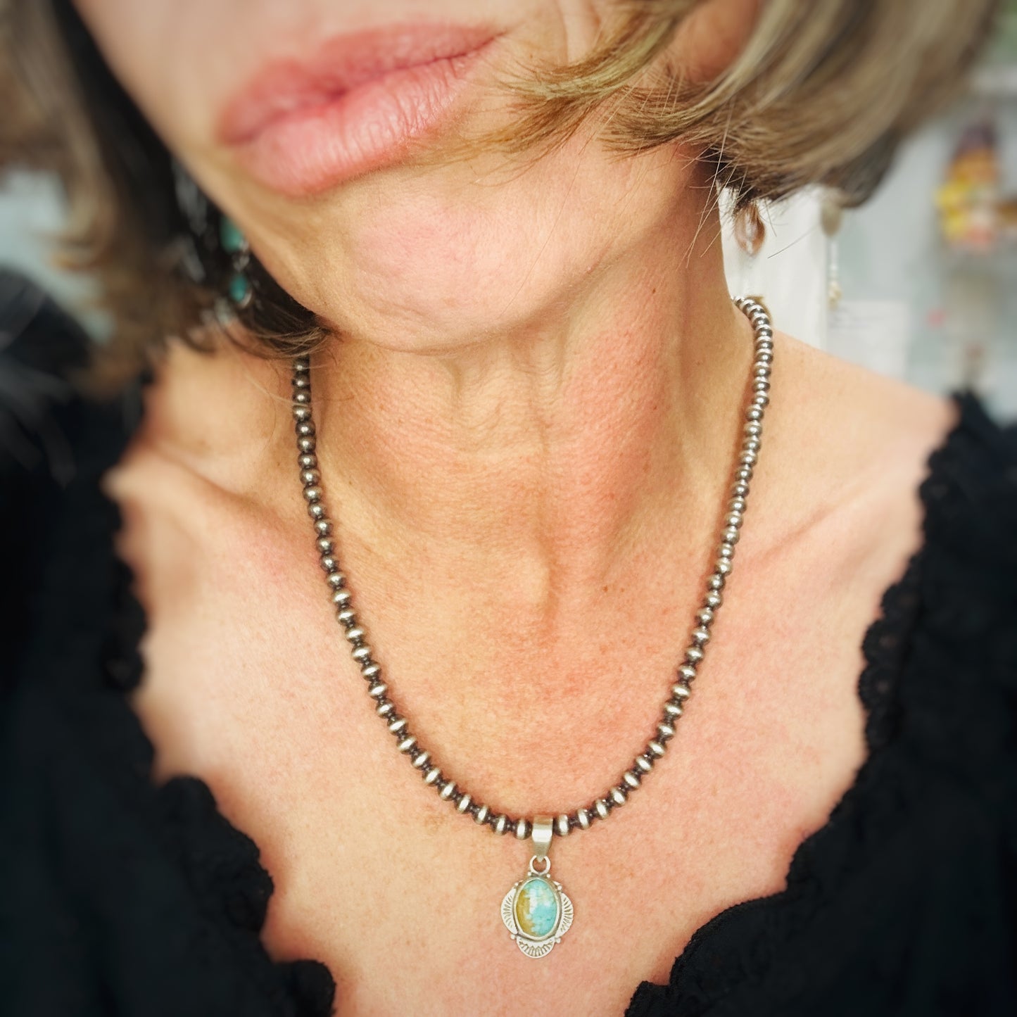 Silver Trail Pendants (turquoise)