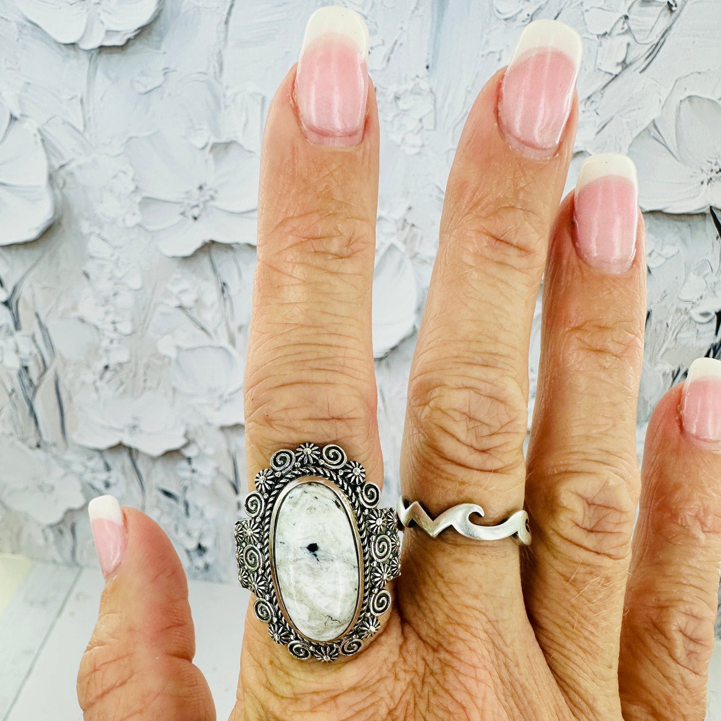 Starlit {White Buffalo} Ring