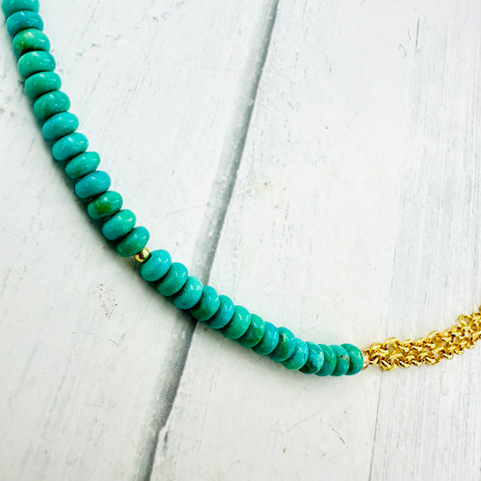 Double Dipped {Emerald Valley} Turquoise Necklace